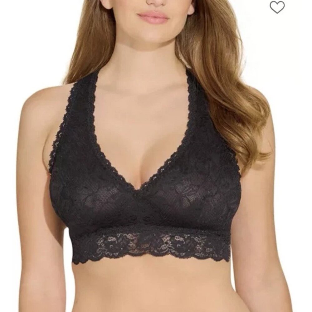 Cosabella Never Say Never Racie Racerback Black Lace Soft Bralette sz Small